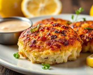 crispy lemon shrimp cakes with dipping sauce