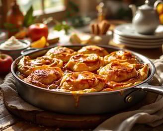 apple dumplings in a pan