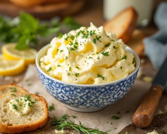 Home Made butter with fresh herbs