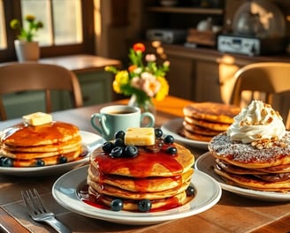 table of pancakes