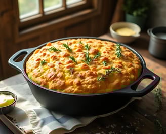 Herbed Cornbread with Rosemary and Thyme