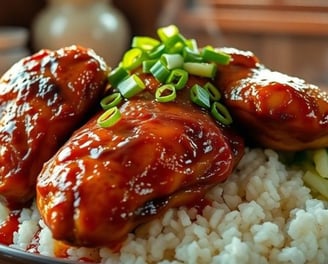 Shoyu Chicken over rice