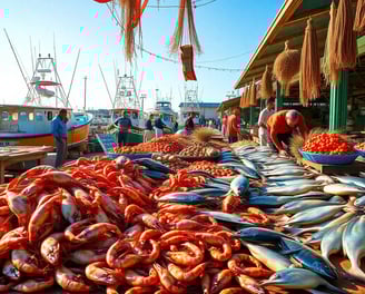 vibrant Louisiana Seafood Market