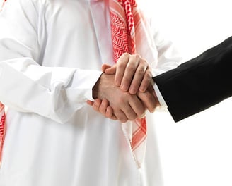 Saudi men Handshake