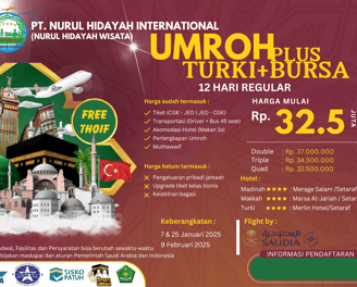 umroh plus turki bursa 2025 12 hari *4