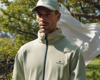 a man in a hat and a white shirt