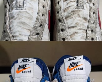 a pair of shoes with the same color of the shoe