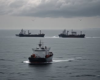 A large container ship labeled NYK LINE is navigating through a channel with breakwaters on either side. The ship is carrying numerous colorful shipping containers stacked on its deck. In the background, there are two lighthouses and another vessel can be seen on the open sea. The sky is clear and the water is calm, suggesting a peaceful maritime setting.