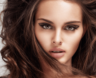 a woman with long hair and a long hair