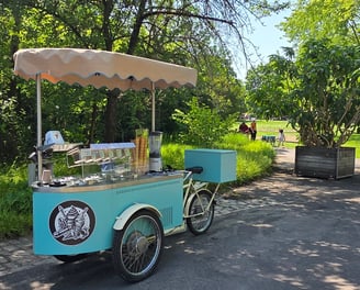 Eis-Bike auf dem Tempelhofer Feld, Britzer Garten
