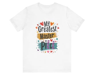 a white t - shirt with the words, my greatest master of the master of