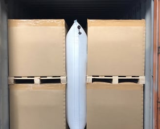 a surfboard is sitting in a storage container