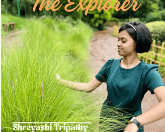 Elegant portrait of Indian pianist and composer Shreyashi Tripathy from her album 'The Explorer'