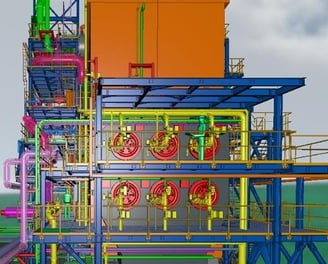 Design of Petrochemical plant Images.  Design in Staadpro images
