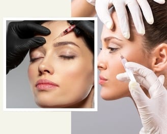 a woman getting a boto injection from a doctor