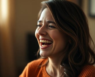 woman laughing