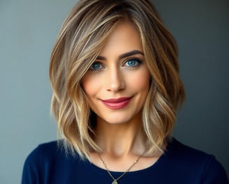 a woman with blonde hair and blue eyes