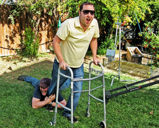 Producers testing the gags - behind the scenes Doritos Piñata commercial 2011