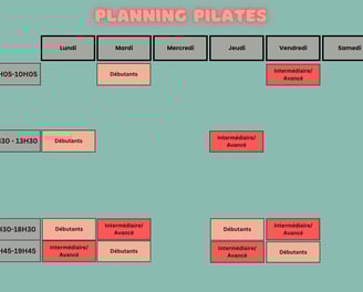 planning pilates laval