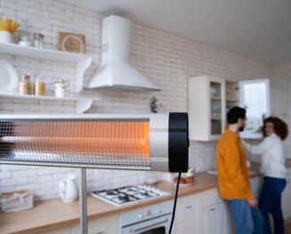 Chauffage radiant électrique dans une famille bretonne à Concarneau Finistère