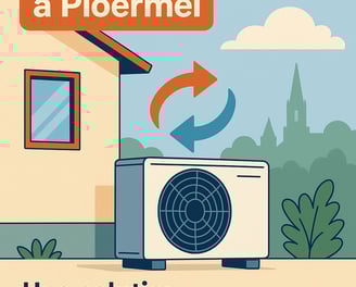 infographie pompe à chaleur à Ploermel pac installateur Ploermel