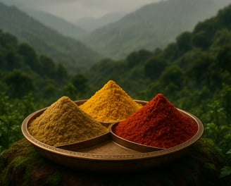 Chilli Powder, Turmeric Powder, Coriander Powder