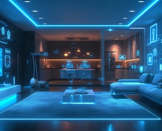Imagem representano alexa em uma sala 