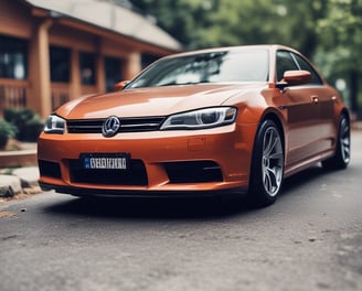 a car parked on the side of a road