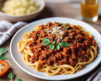 Cooked fettuccine pasta noodles, ready to eat!
