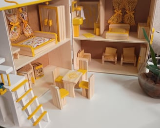 a doll house with a doll house inside