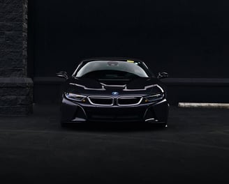 Sleek, black, and elegant BMW Coupe car photos taken at 704 Exotics in Charlotte, North Carolina.