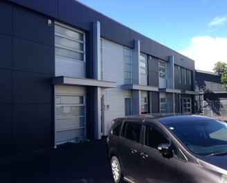a car parked in front of a building