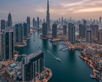 a cityscape of a large city with a lot of tall buildings