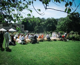 Outdoor Wedding Ceremony At Roman Lakes Stockport