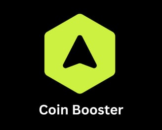 a coin machine with the coin booster logo
