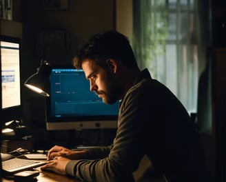 un homme deprimé au bureau-