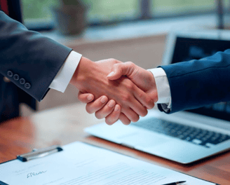 Handshake agreement between SPARKD Partners and a client