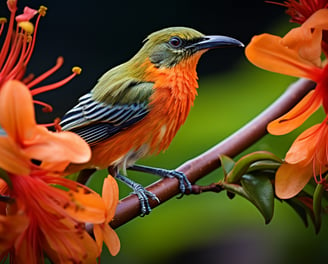 a bird perched on a branch of a tree