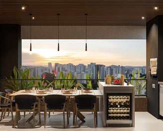Varanda gourmet 112m²