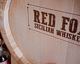 Sicilian Whiskey Botte pirografata