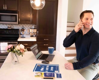 Path2Own having a phone meeting with a future home owner