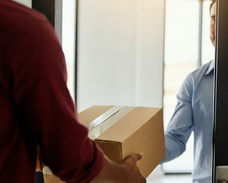 entrega na porta do cliente