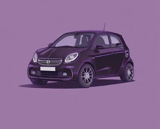 Une voiture de type smart attendant un lavage auto à Toulouse