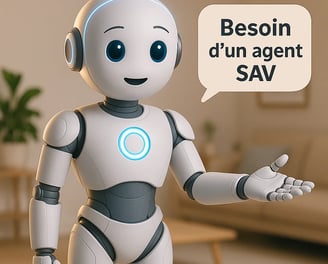 Agent IA vocal pour support client SAV disponible 24h/24