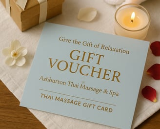 Thai massage gift voucher in Ashburton