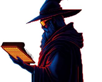 a wizard wizard wizard wizard hat and a laptop