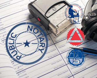 Notary Public Book and Stamp