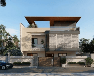 a modern house with a modern design