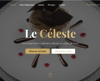 Site internet restaurant étoilé