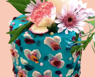 Custom Cakes buttercream palette floral design